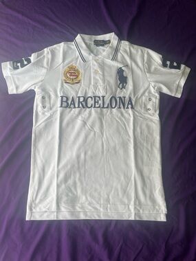Ralph Lauren White Barcelona Polo Shirt